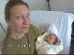 Christine und Jannik im Krankenhaus am 30.1.2001
